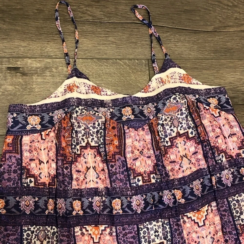 Lucky Brand Tapestry Print Sleeveless Midi Dress